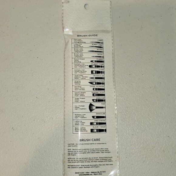 Curate Colour Value Paintbrush Set 10pc Natural Bristles Assorted Sizes New - Picture 3 of 8